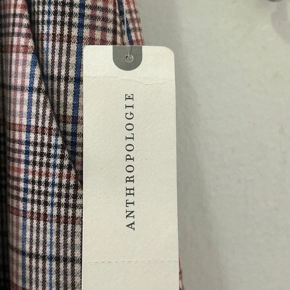 NWT Avery Pleated Wide-Leg Trousers by Maeve: Plaid Edition from Anthropologie - Picture 9 of 11